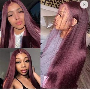 Burgundy Dark Red Color Pre Plucked Bleached Knot